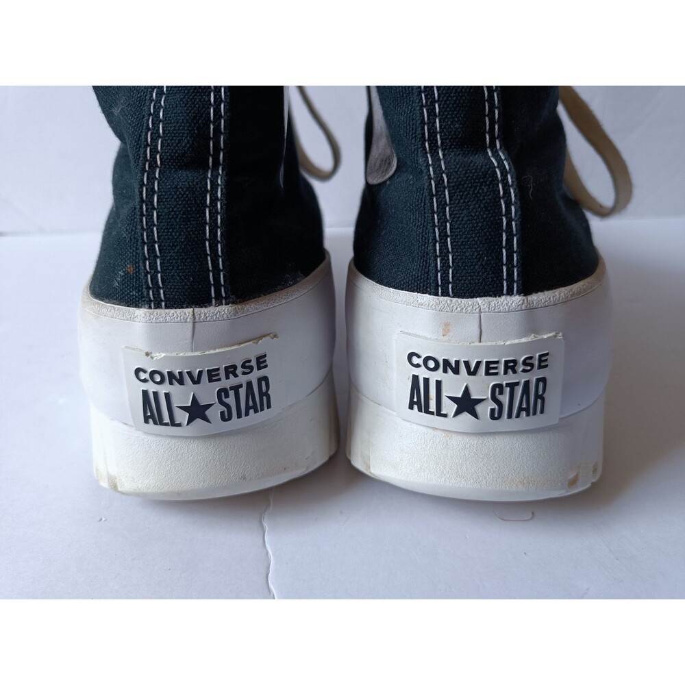 Converse Chuck Taylors Platform Sneakers Womens 9.5 HighTop Lug Sole Black Shoes - Picture 10 of 11